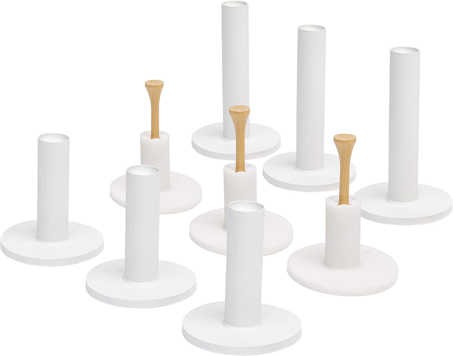 GoSports Rubber Golf Tees 9 Pack - Ultimate Length Variety!