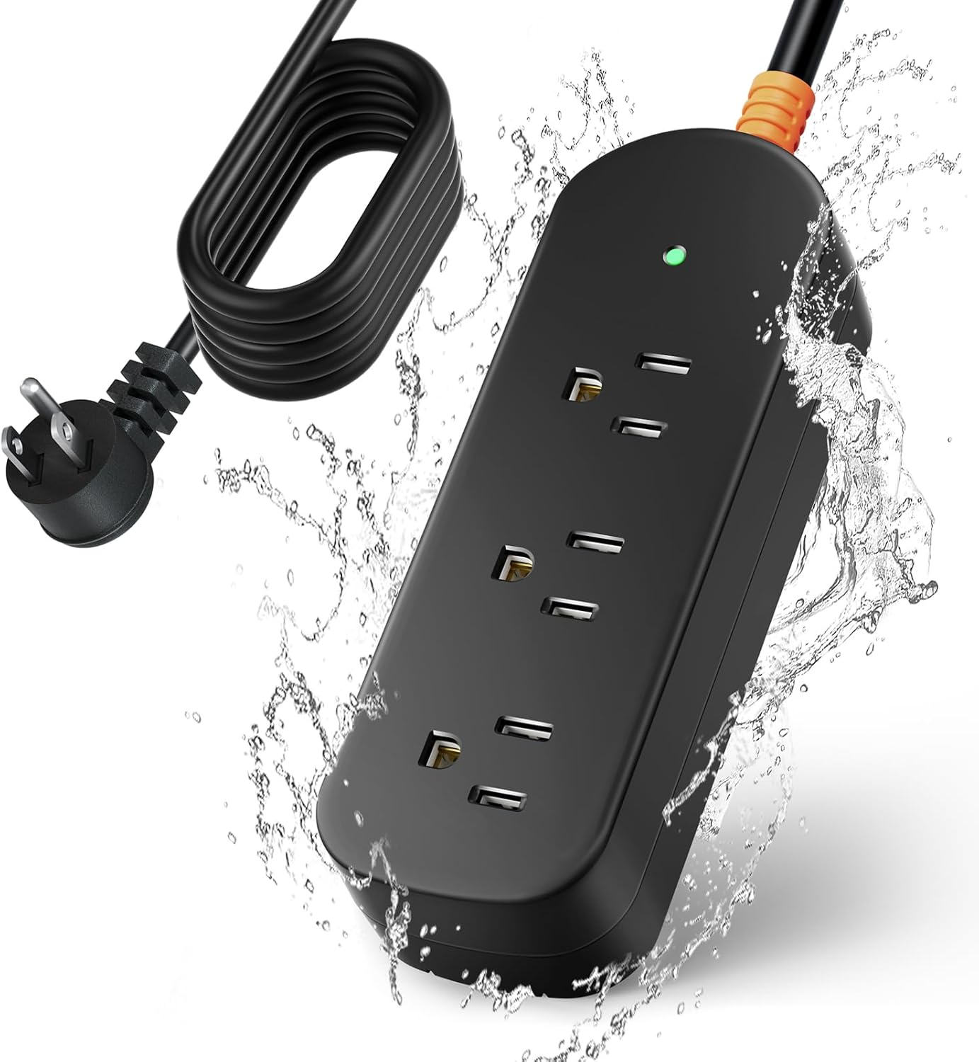 Waterproof Heavy-Duty 6ft Outdoor Extension Cord by Zhenjiang
