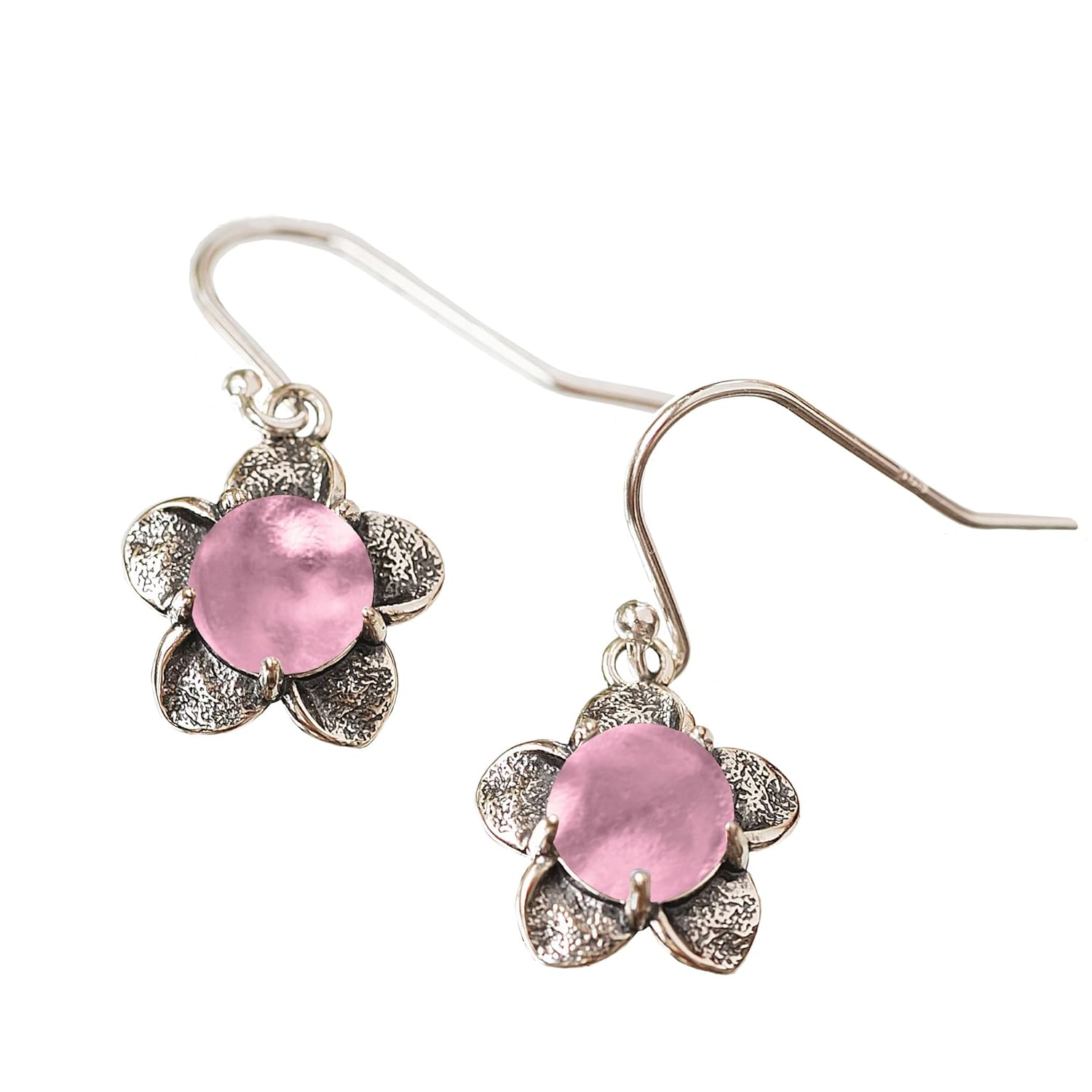 Handmade Bloom Once More Earrings with Recycled Vintage Glass