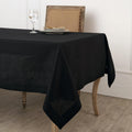 Solino Home Linen Black Tablecloth 60 x 108 in - Timeless Holiday