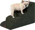 Curved Dog Stairs Ramp for High Beds 22.6 in - Comfortable 5-Step Pet