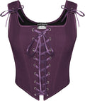 Renaissance Corset Tops for Women Linen Overbust Bustier - Comfortable