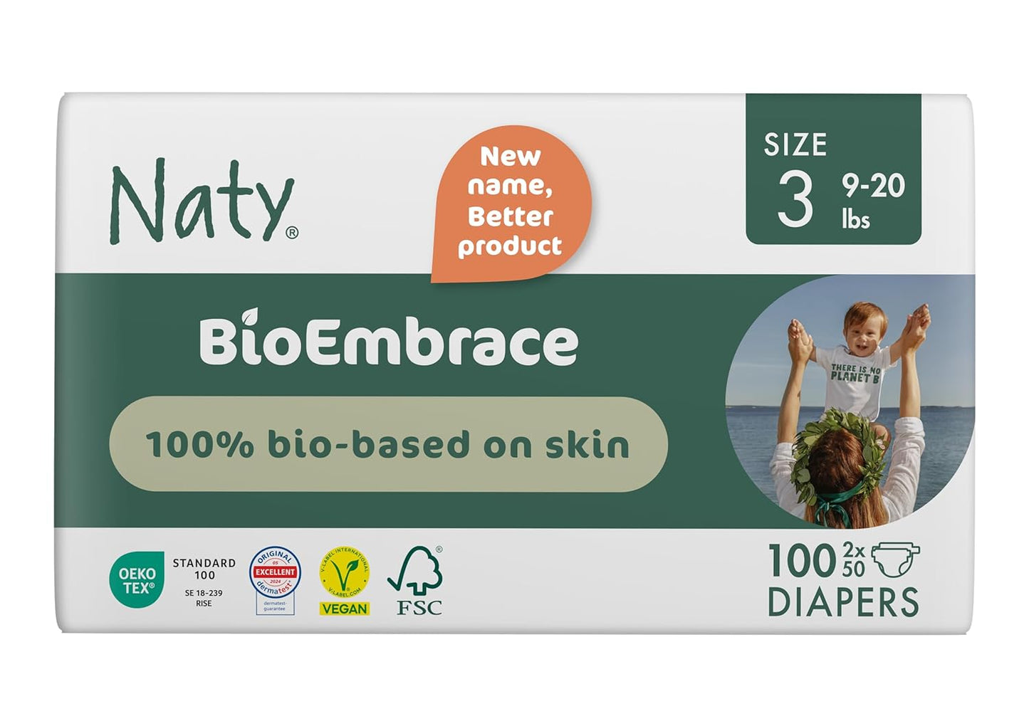Naty BioEmbrace Baby Diapers Size 3 for Ultimate Comfort