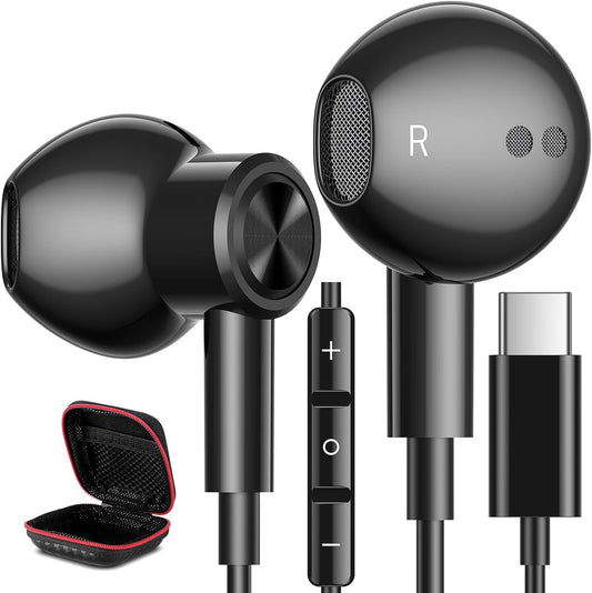 High-Quality USB C Magnetic Earphones for Samsung, iPhone, iPad, Google Pixel, OnePlus - iMangoo