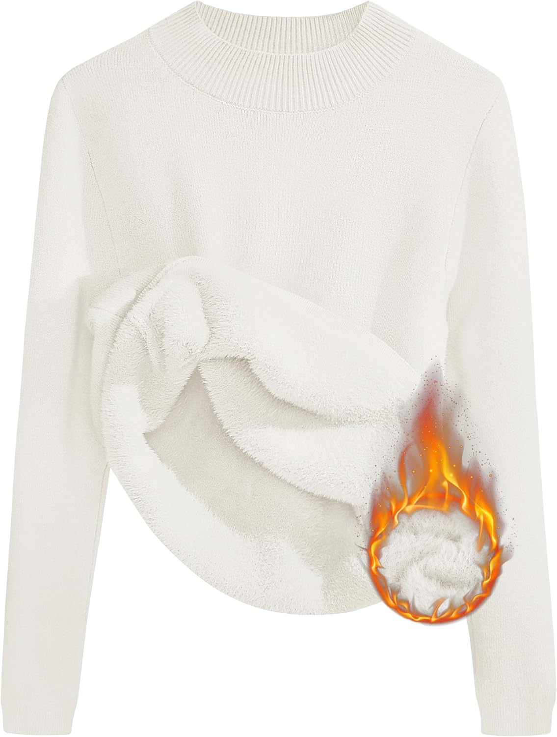 ZESICA Women's Fleece Sherpa Lined Sweater for Winter Style