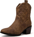 Western Cowgirl Boots for Women - Low Heel Walking Boots