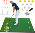 Ultimate Golf Practice Set - Durable 5x4ft Mat