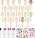 40 Pcs Mini Wooden Maracas for Kids - Perfect for Crafts & Fun