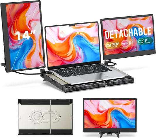 Laptop Screen Extender 14in FHD 1080P for Enhanced Productivity