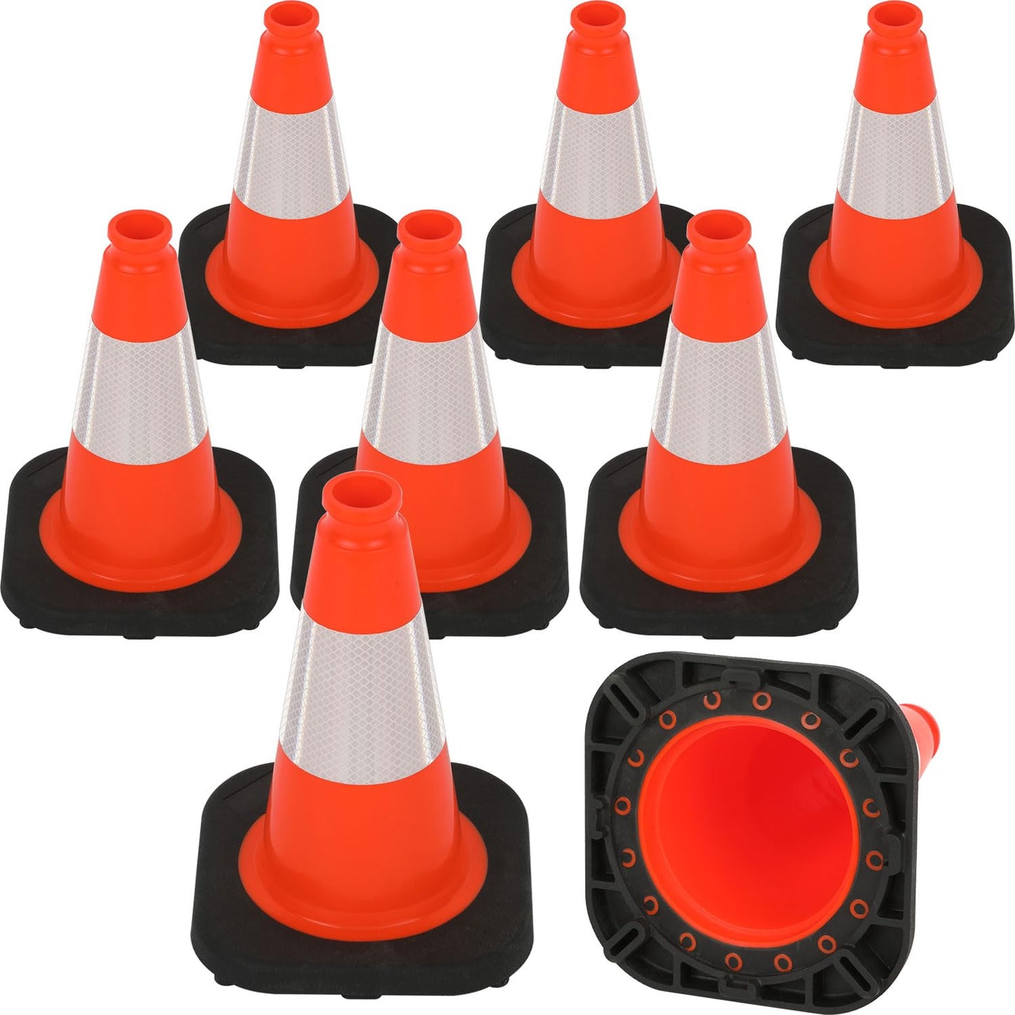 Fluorescent Orange/Green PVC Traffic Cones for Safety Use