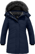 Girls Winter Coat Quilted Puffer Jacket - Warm Hooded Parka