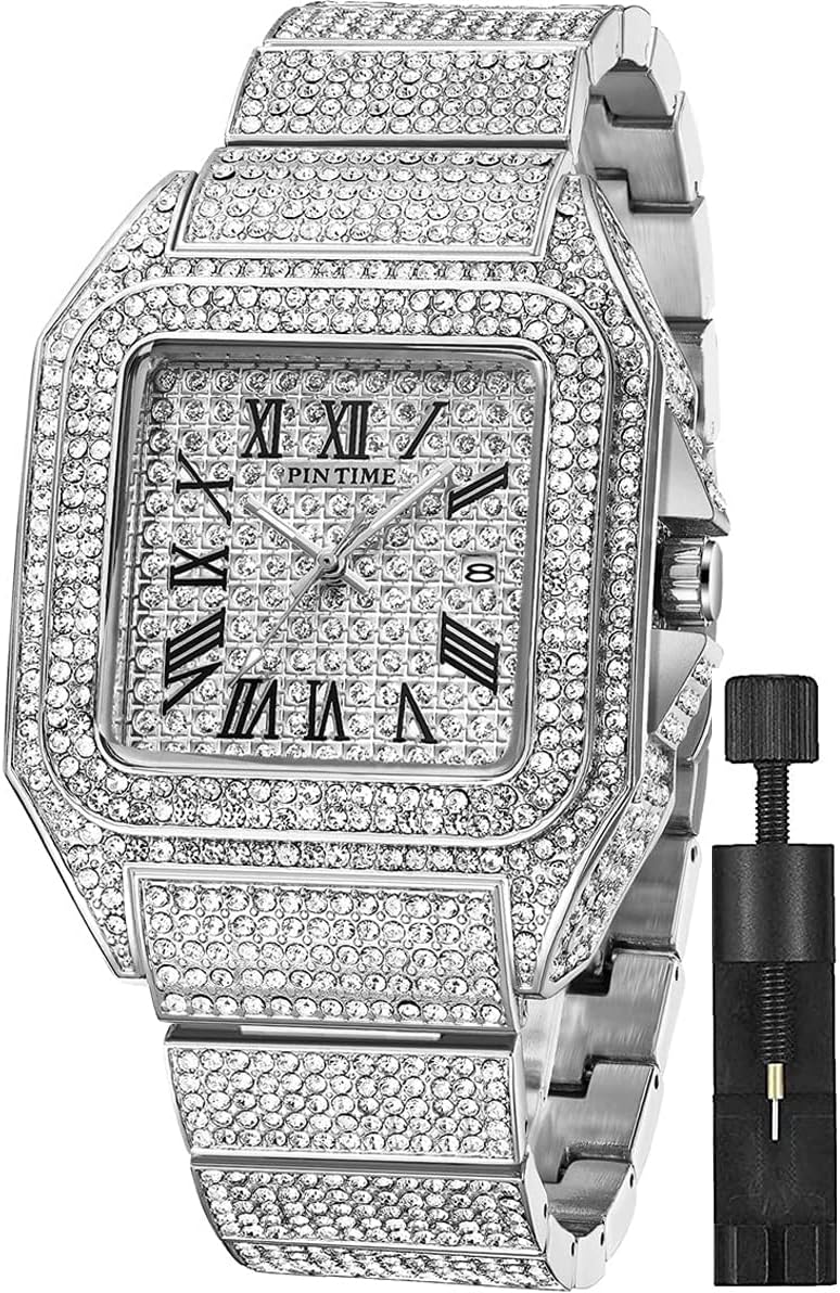 Stylish Gosasa Crystal Men's Watch - Hip Hop Bling Bling