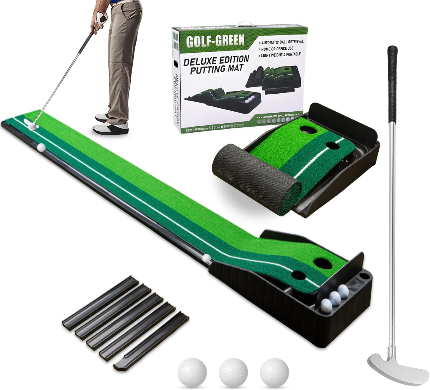 Auto Ball Return Putting Mat for Home & Office