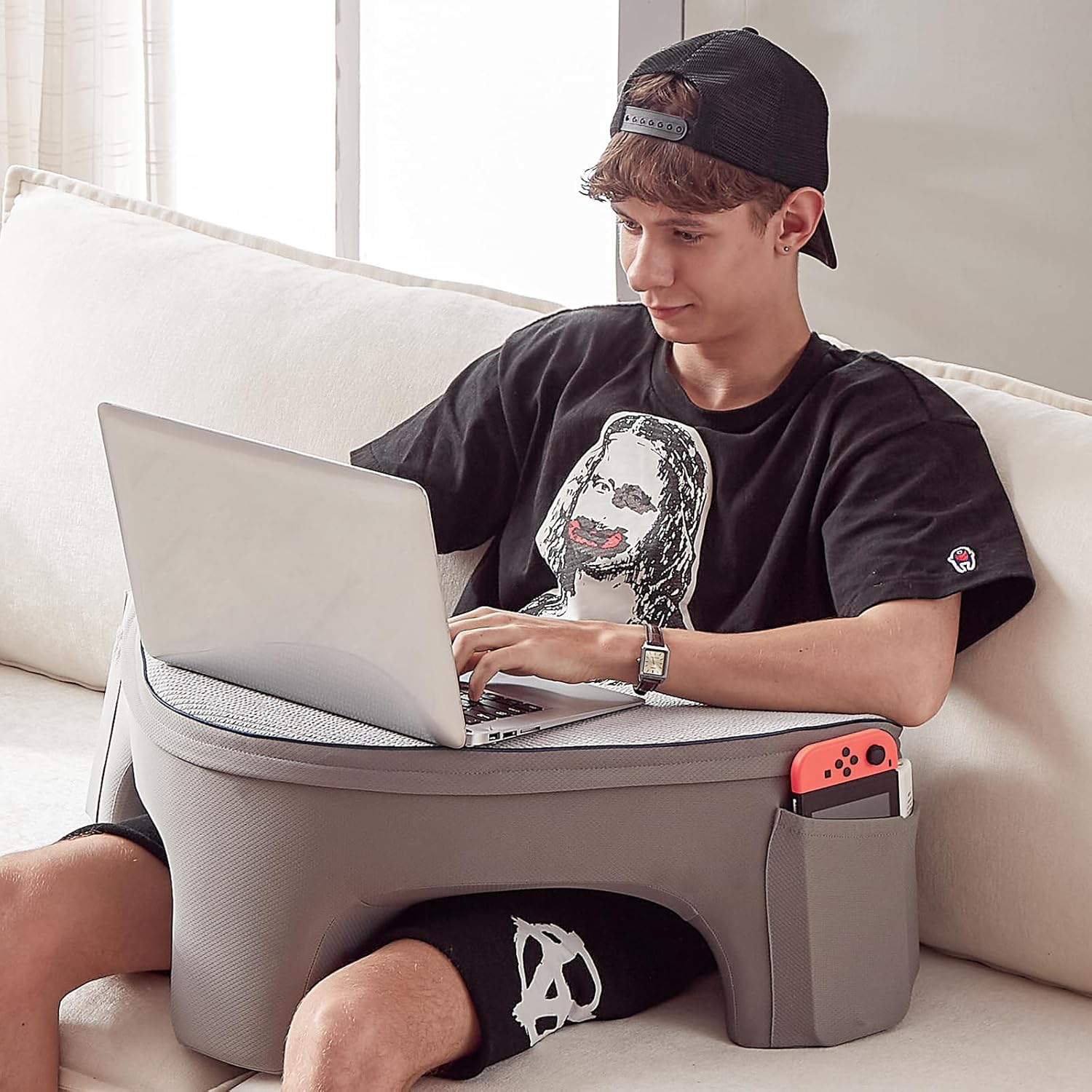Memory Foam Lap Desk - Cozy Gaming & Work Companion