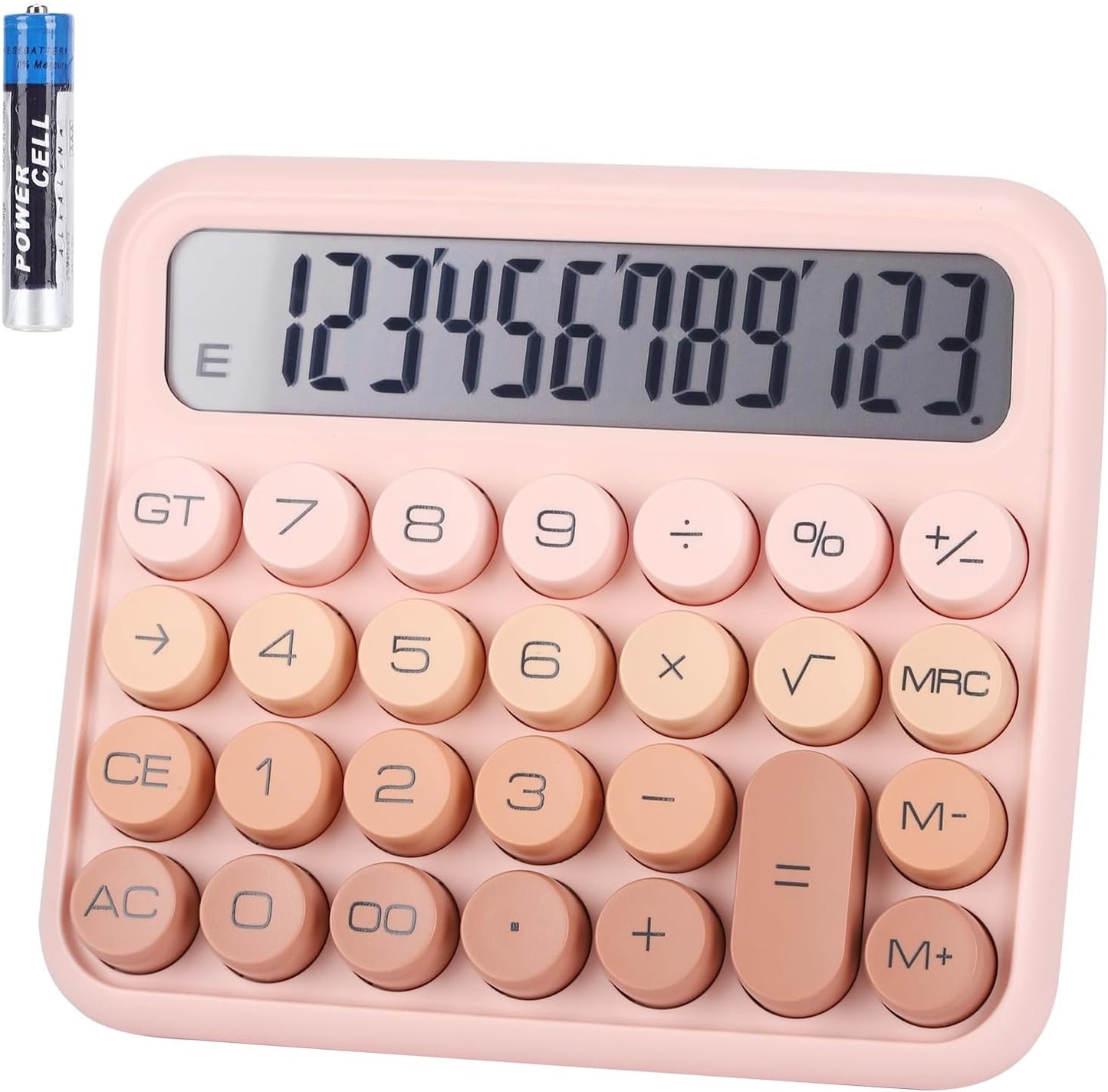 Large 5-Inch LCD Basic Calculator - Easy Viewing & Comfortable Button Operation! Pink