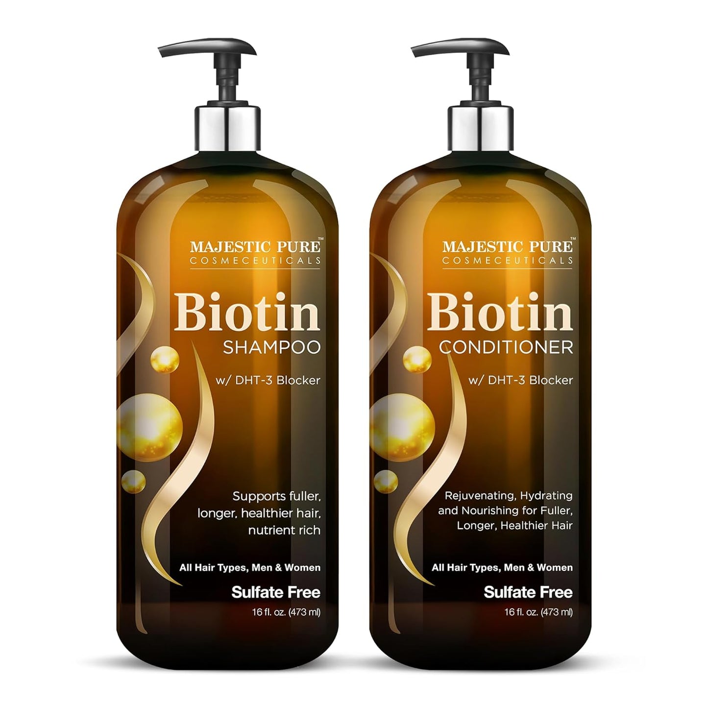 MAJESTIC PURE Biotin Hair Set - Healthy, Hydrating & Sulfate Free - 16 fl oz