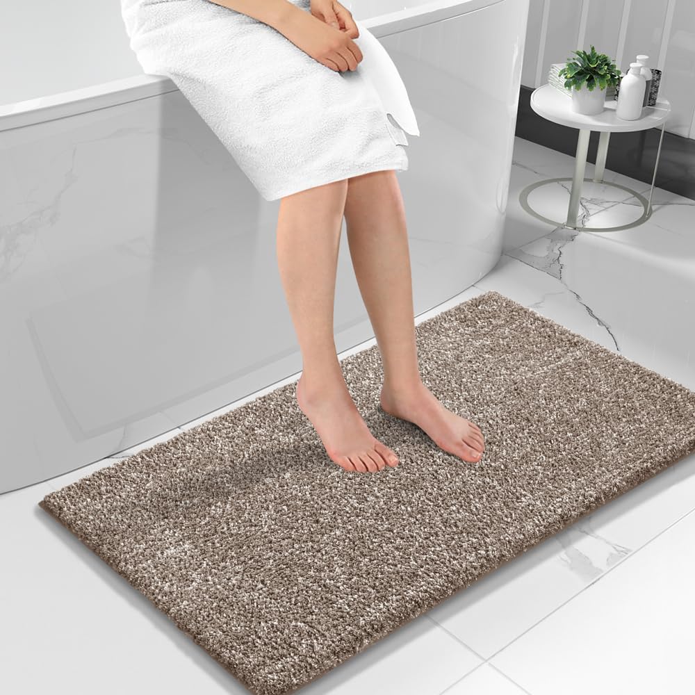 Yimobra Long Bathroom Rug Non Slip Washable Soft Microfiber