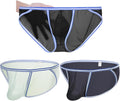 ZONBAILON Men's Briefs Dual Pouch Ice Silk Underwear - Breathable Low