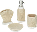 Bathroom Accessories Coastal 4 Piece Set - Modern Classic Bath Decor