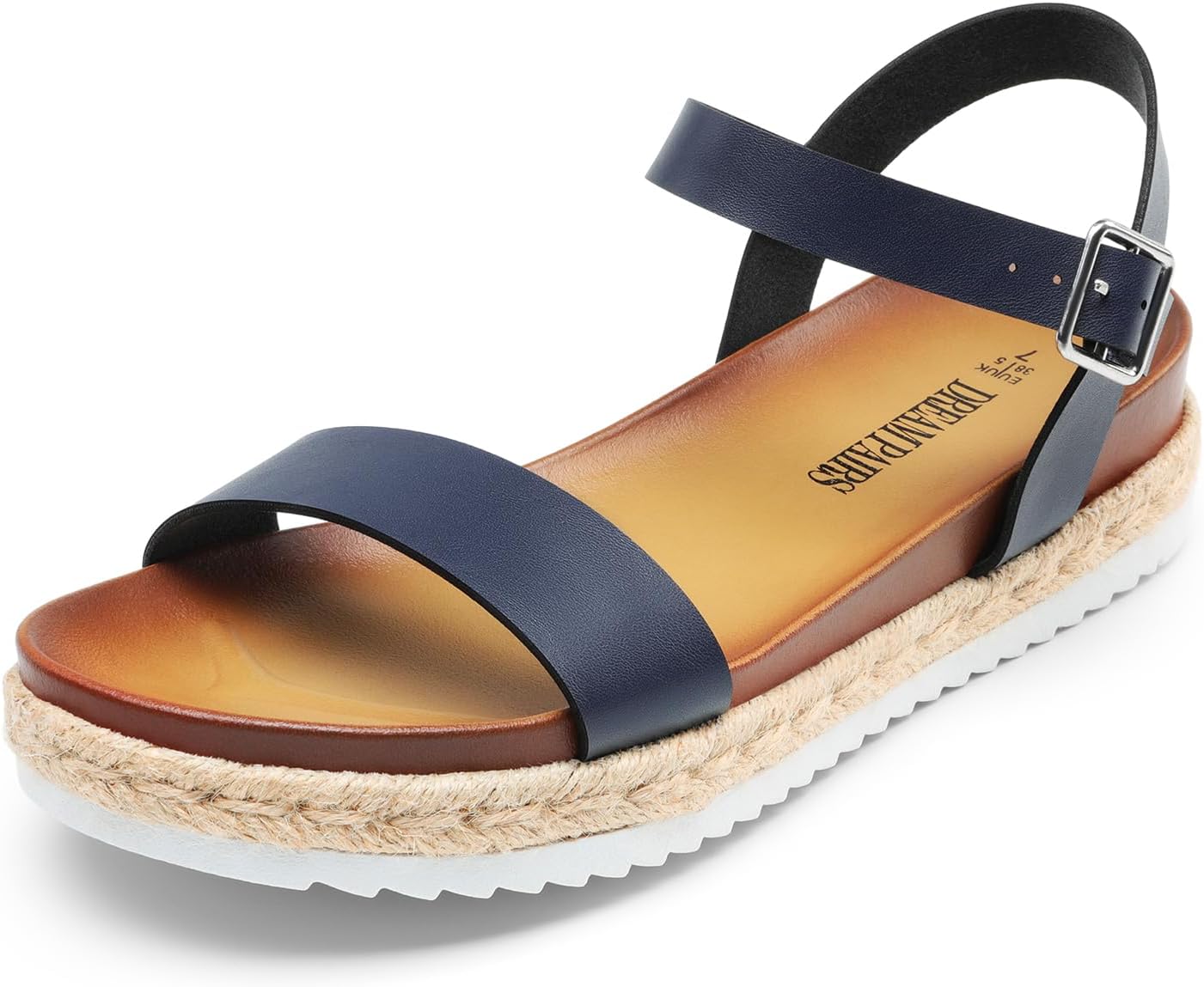 DREAM PAIRS Womens Open Toe Ankle Strap Flatform Wedge Sandals