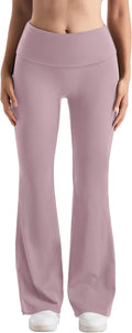 Women Flare Leggings Fold Over Bootcut Yoga Pants - Comfy