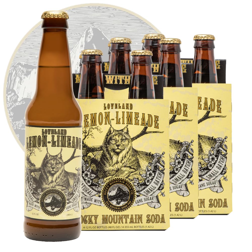 Rocky Mountain Soda Lemon-Limeade Craft Soda Pop 12 Pack