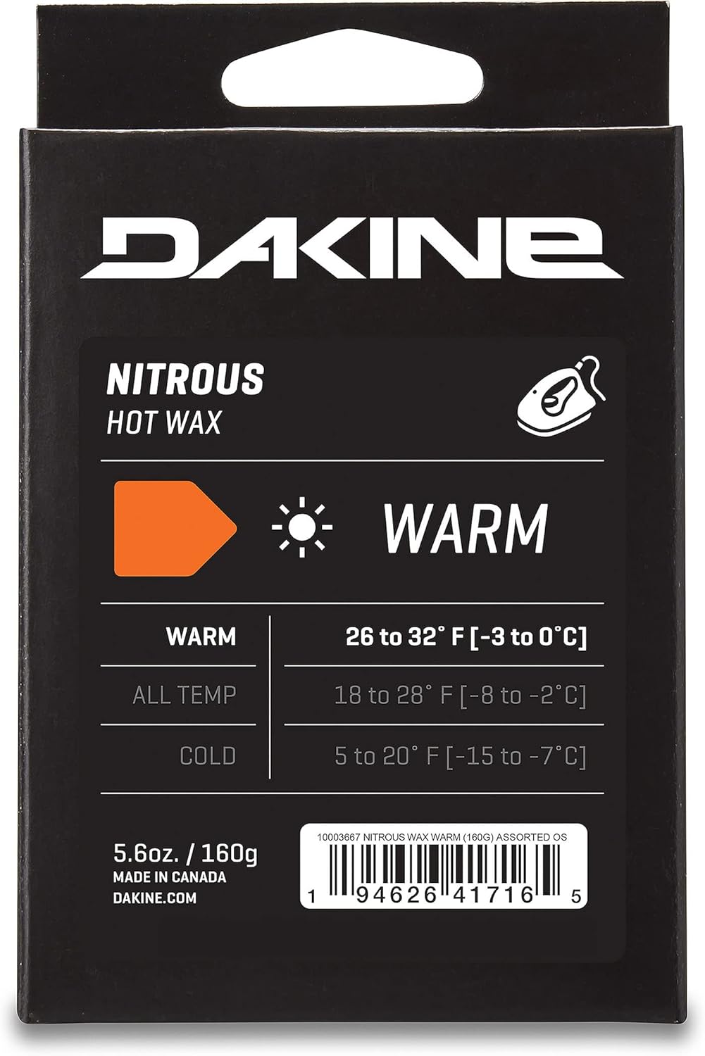 Dakine Nitrous Warm Wax 160G - Fast-Acting Performance Boost