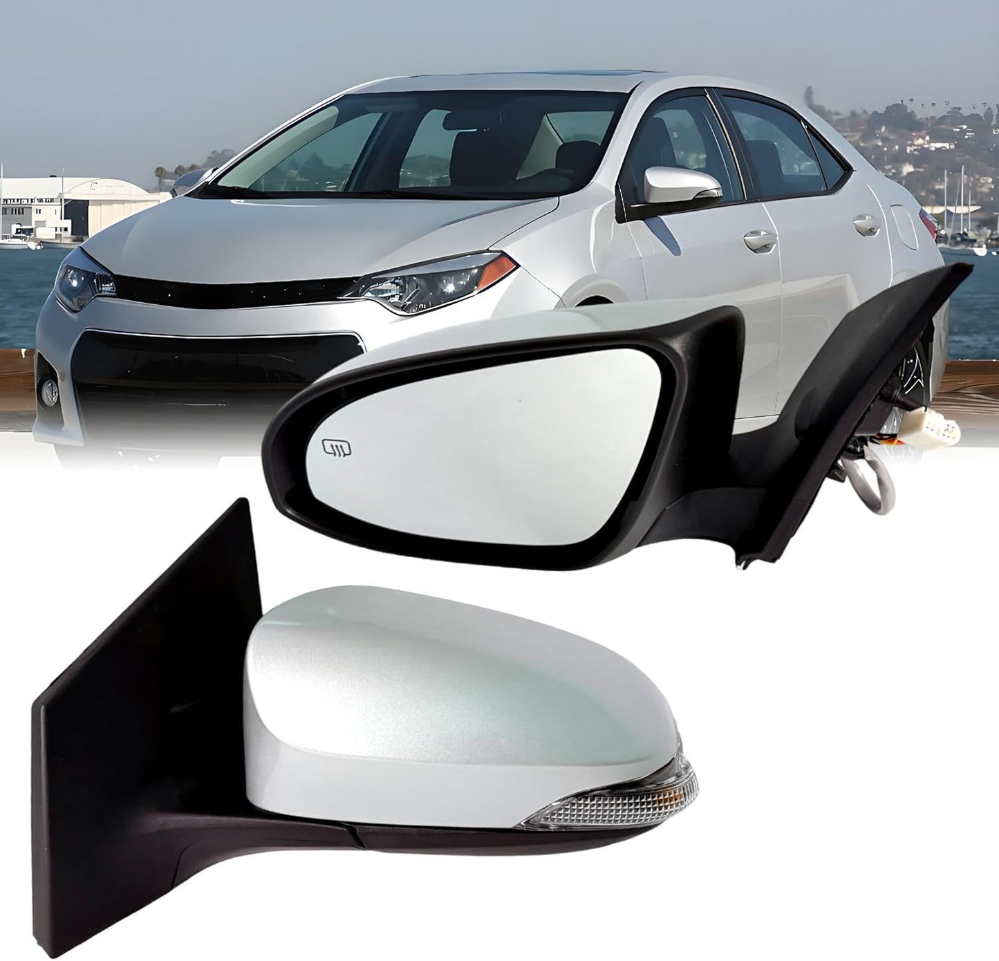 Left Driver Side Mirror for Toyota Corolla 2014-2018 with Signal