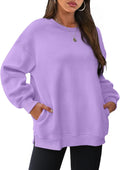 Womens Oversized Sweatshirts Crewneck Long Sleeve - Cozy Fleece Fit as