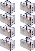 VENO 8 Pack Moving and Storage Bags - Large Durable Packing Totes