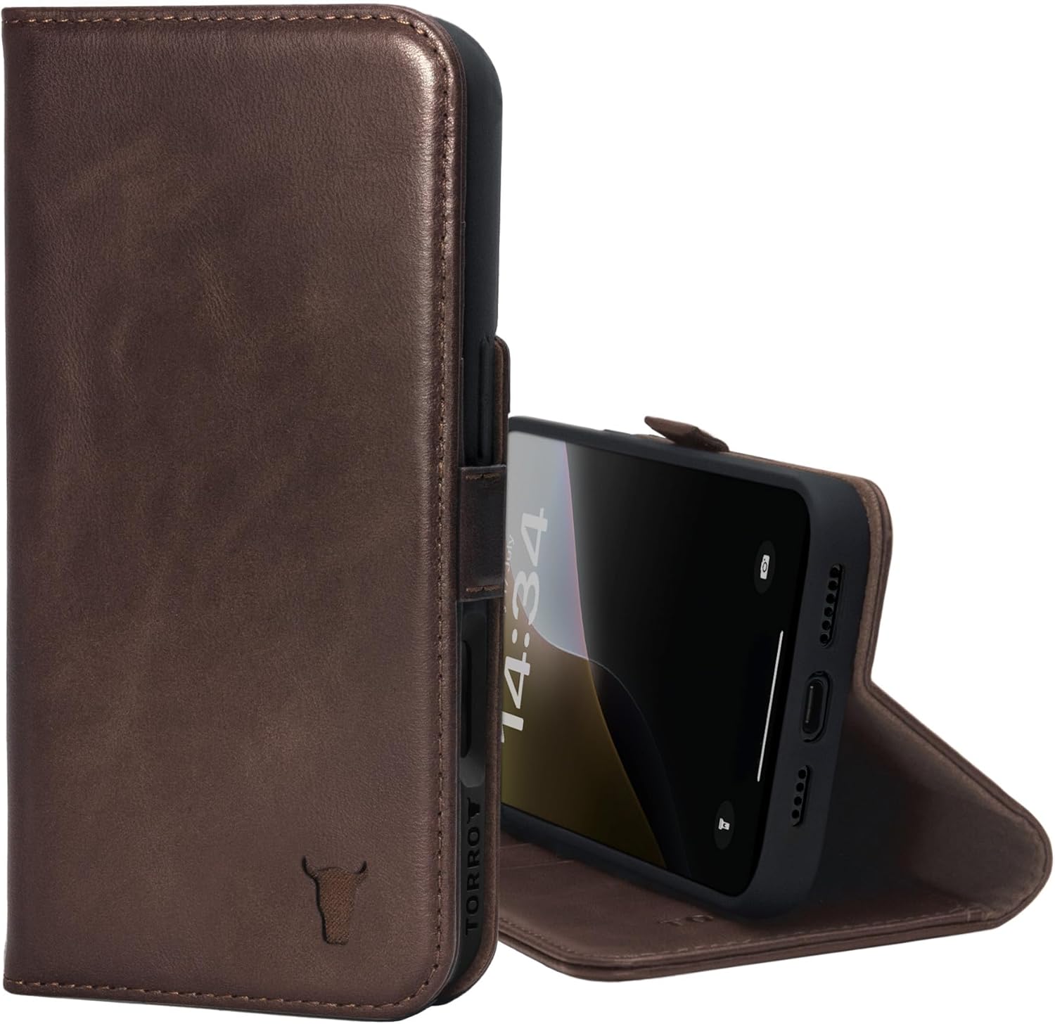 TORRO Premium Leather Case for iPhone 16 Pro Max with Kickstand