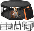 Foldable Dog Playpen 8-Panel Metal Pen 24in High - Portable and Secure