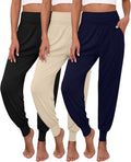 Ficerd Women's Lounge Pants 3 Pack - Cozy High Waist Joggers