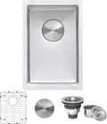 Ruvati 12 x 18 in Undermount Bar Prep Sink - Durable Brushed Steel