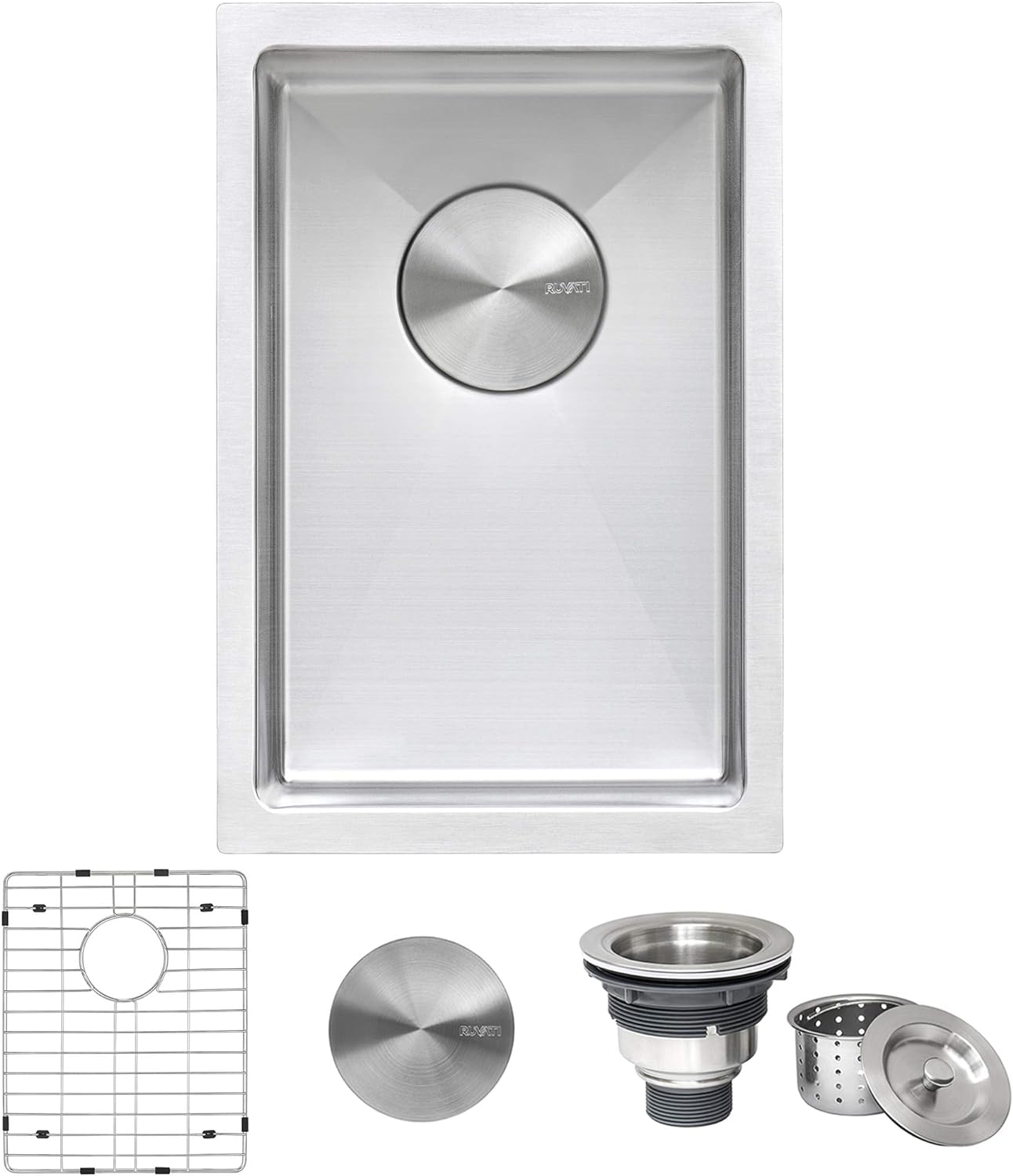 Ruvati 12 x 18 inch Undermount Bar Prep Sink with Rounded Corners