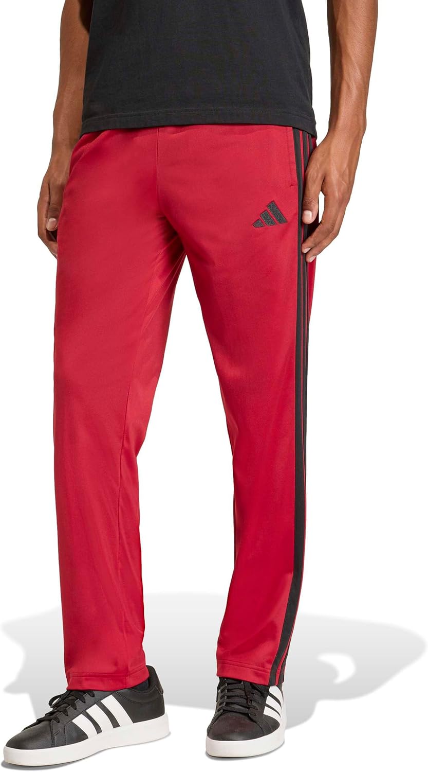 Adidas Mens 3-Stripes Tricot Open Hem Track Pants for Comfort