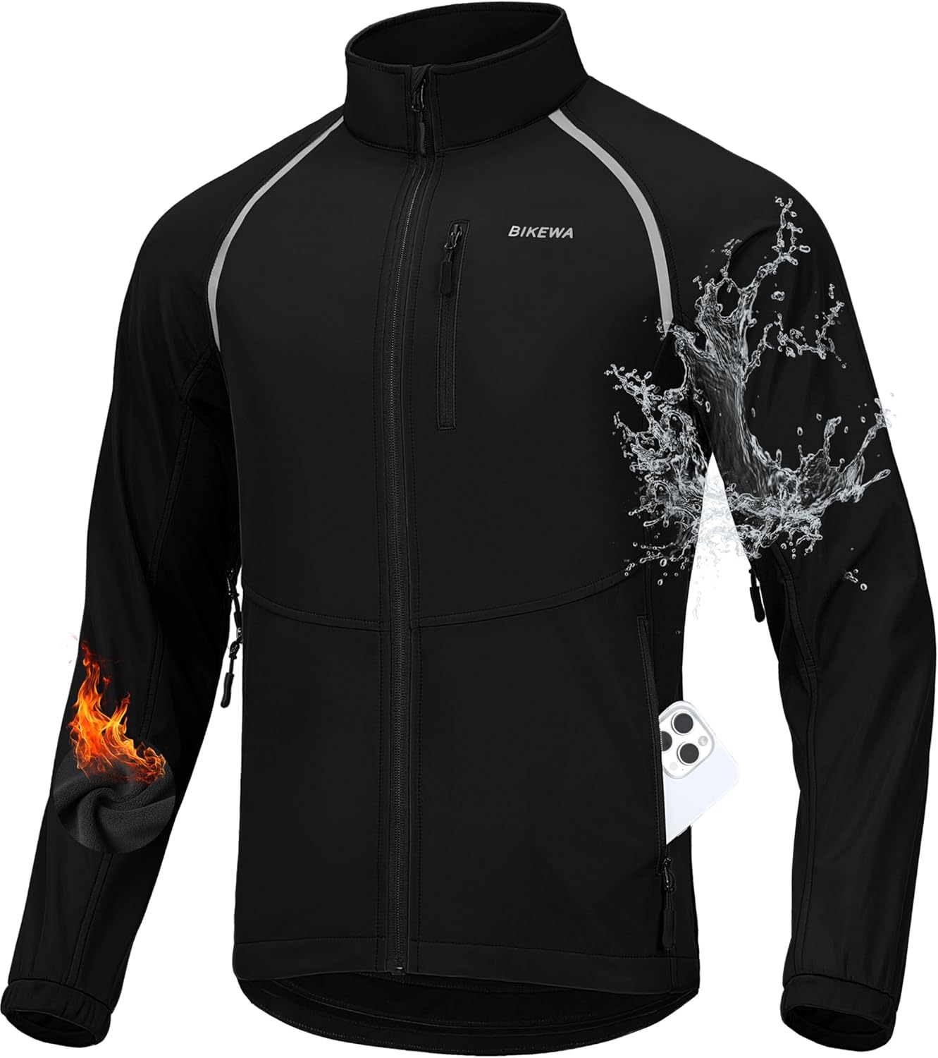 Bikewa Men's Winter Cycling Jackets for Cold Weather Activities