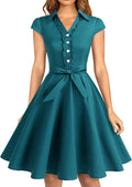 1950s Retro Rockabilly Dress Womens Vintage Swing Dress - Flattering