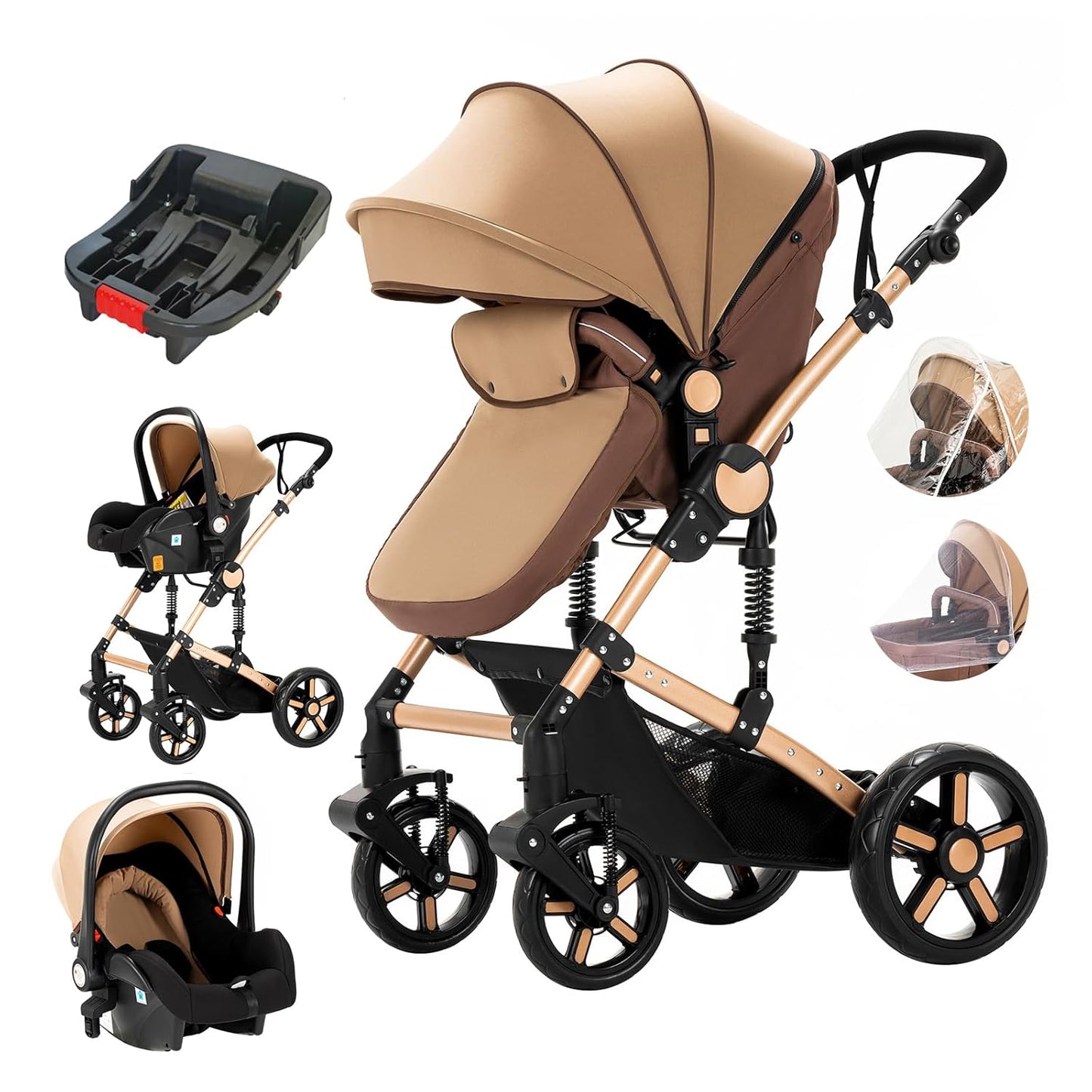 3 in 1 Baby Stroller Travel System Combo Set for Newborns