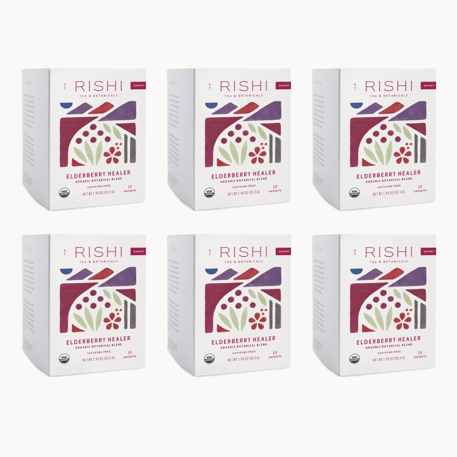 Elderberry Healer Herbal Tea - Organic, Caffeine Free Sachets