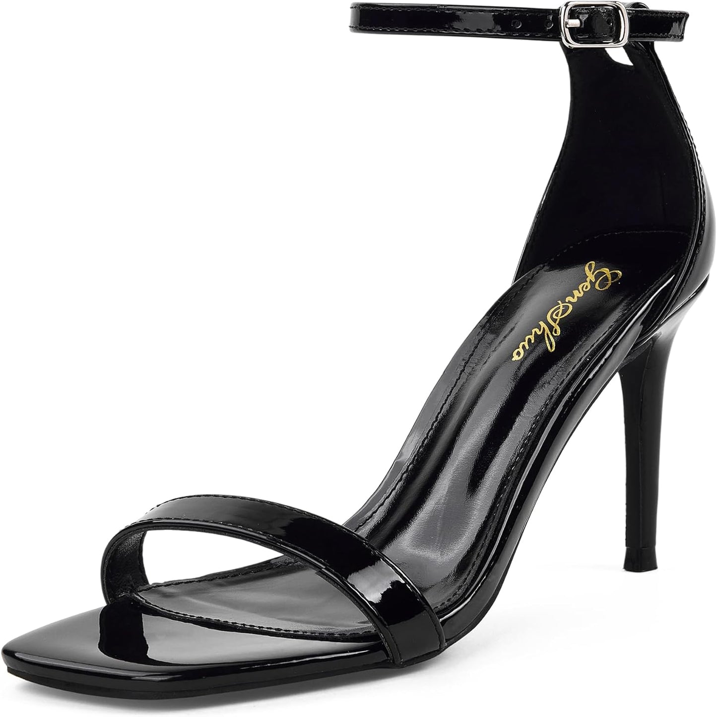 GENSHUO Women's Heeled Sandals with Strappy Stiletto Design