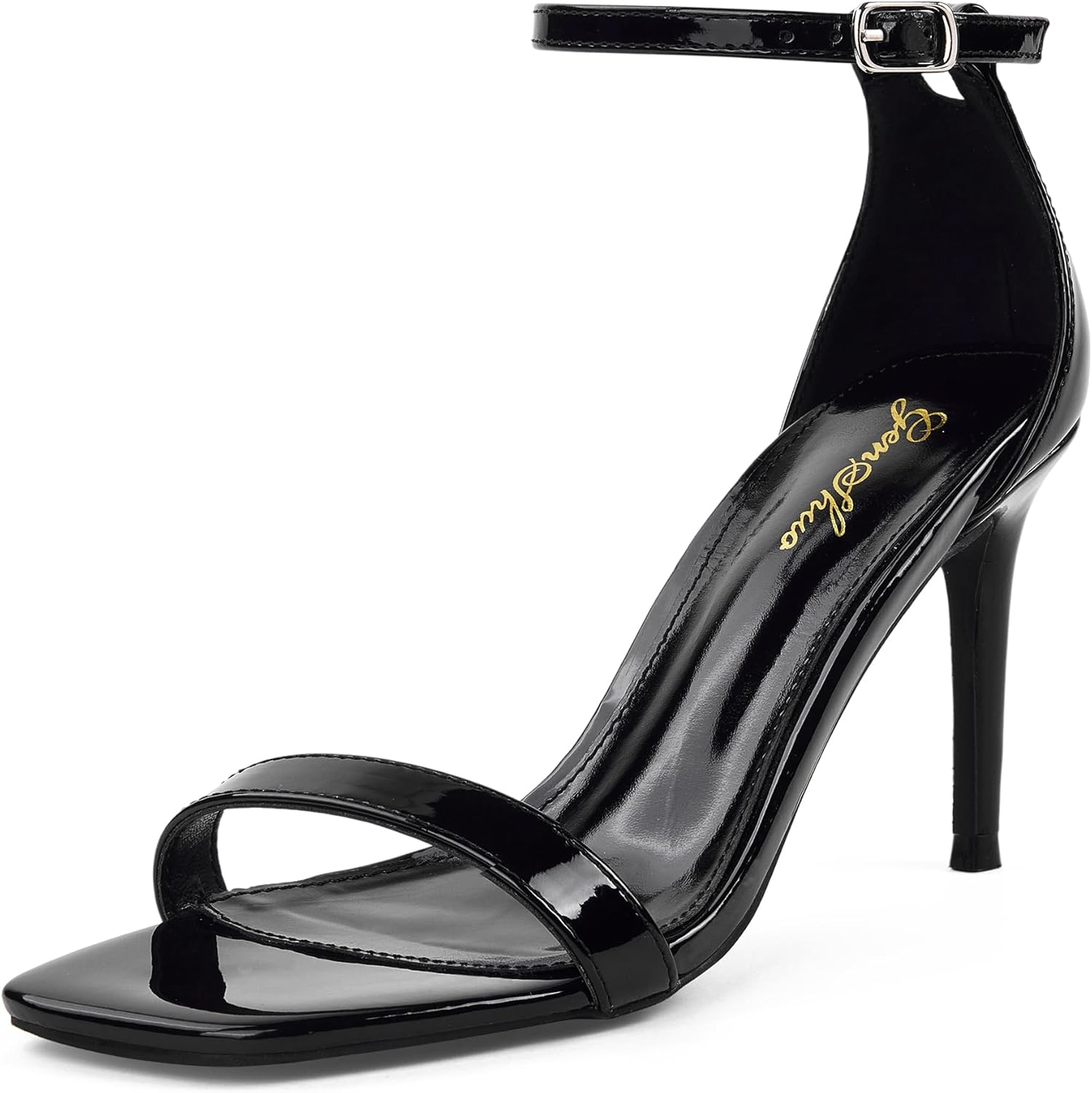 GENSHUO Women's Heeled Sandals: Strappy Stiletto High Heels