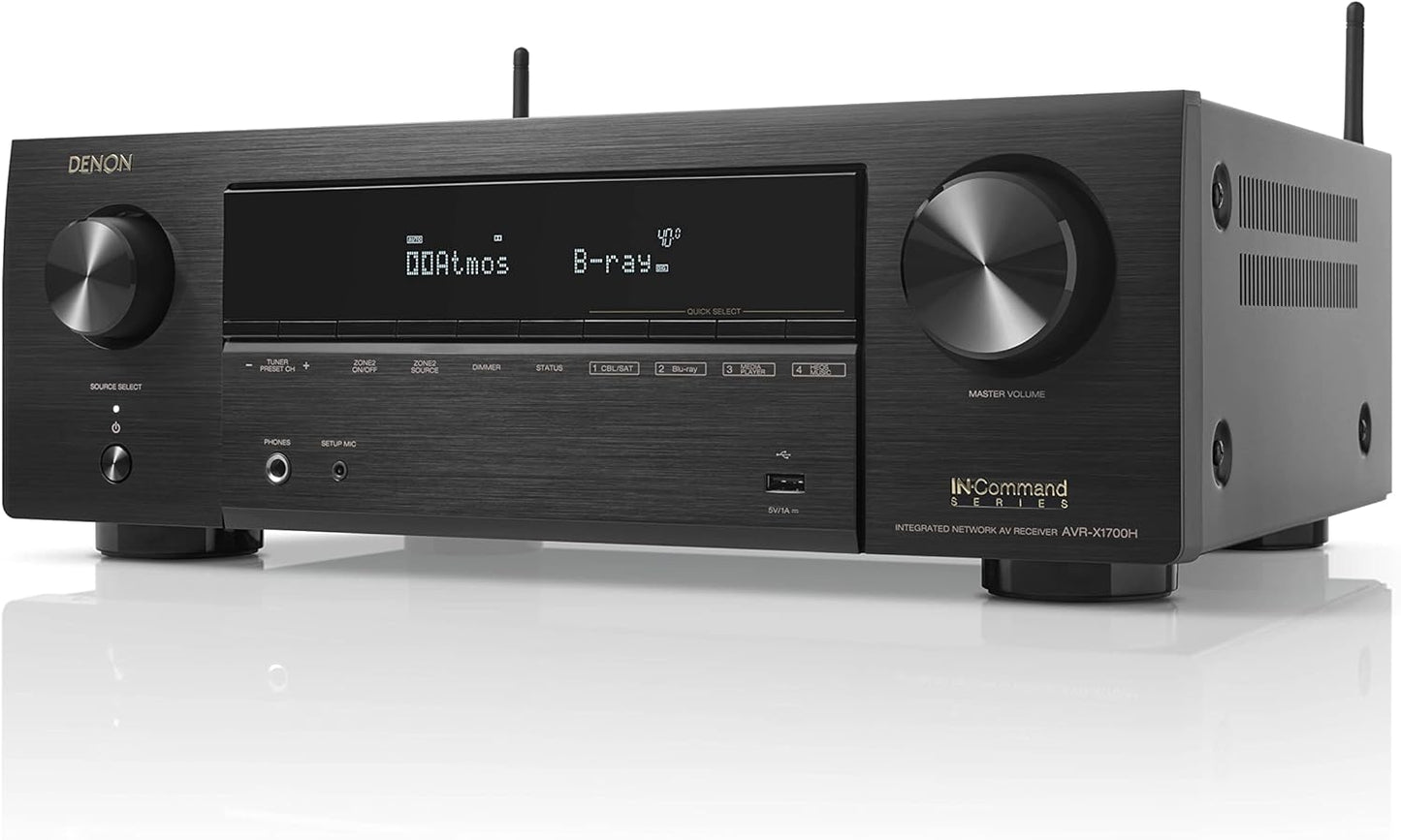 Denon AVR-X1700H 7.2 Channel AV Receiver with 8K HDMI Support