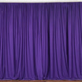 Polyester Poplin Backdrop Curtain Panel 10 ft x 9 ft - Purple
