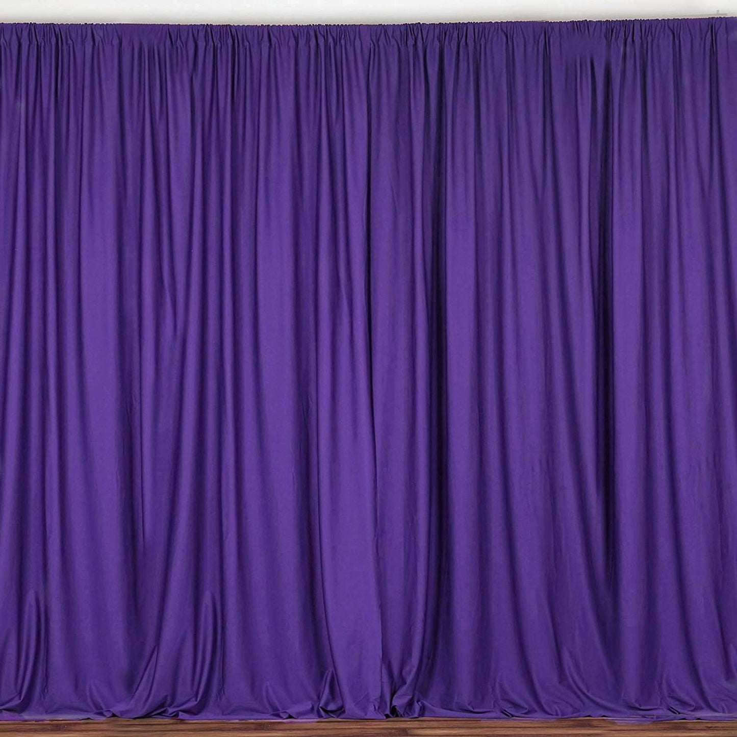 10 Ft Wide by 9 Ft High Purple Polyester Backdrop Drape Curtain