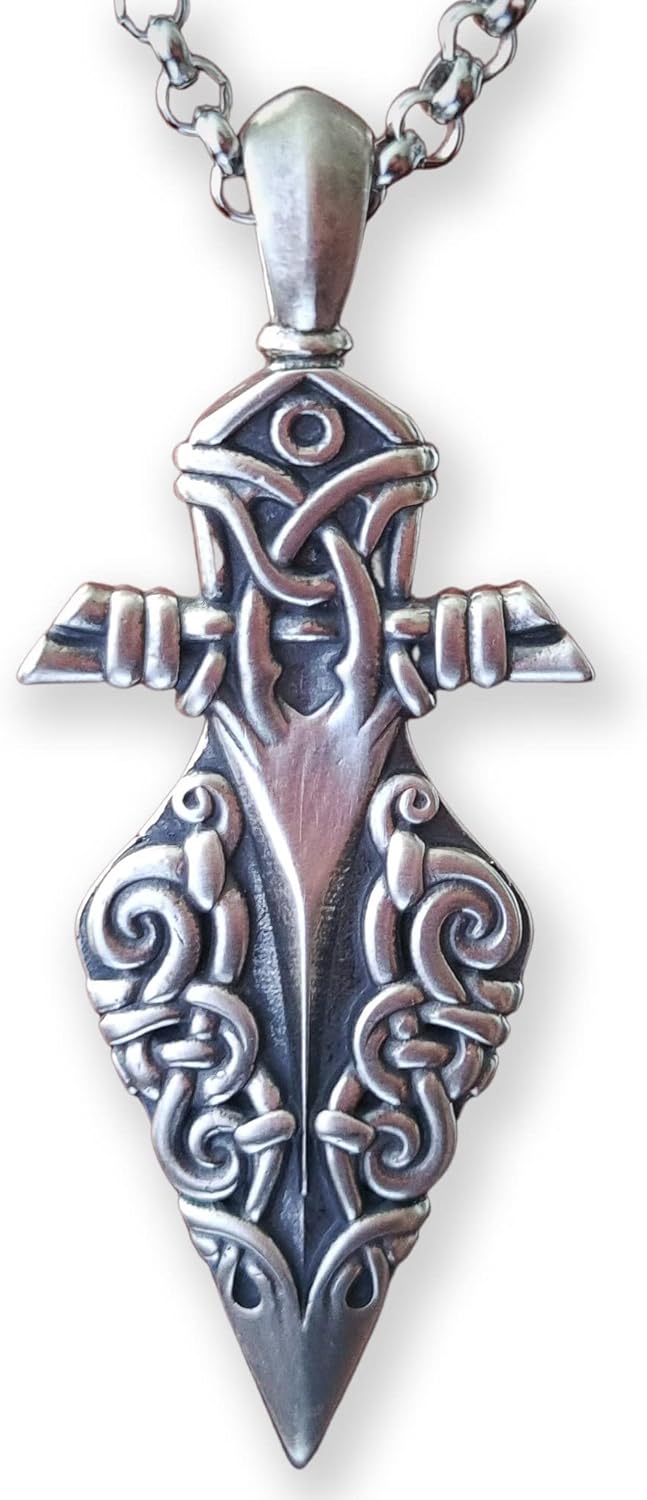 Viking Odin Gungnir Spear Pendant Necklace for Men and Women