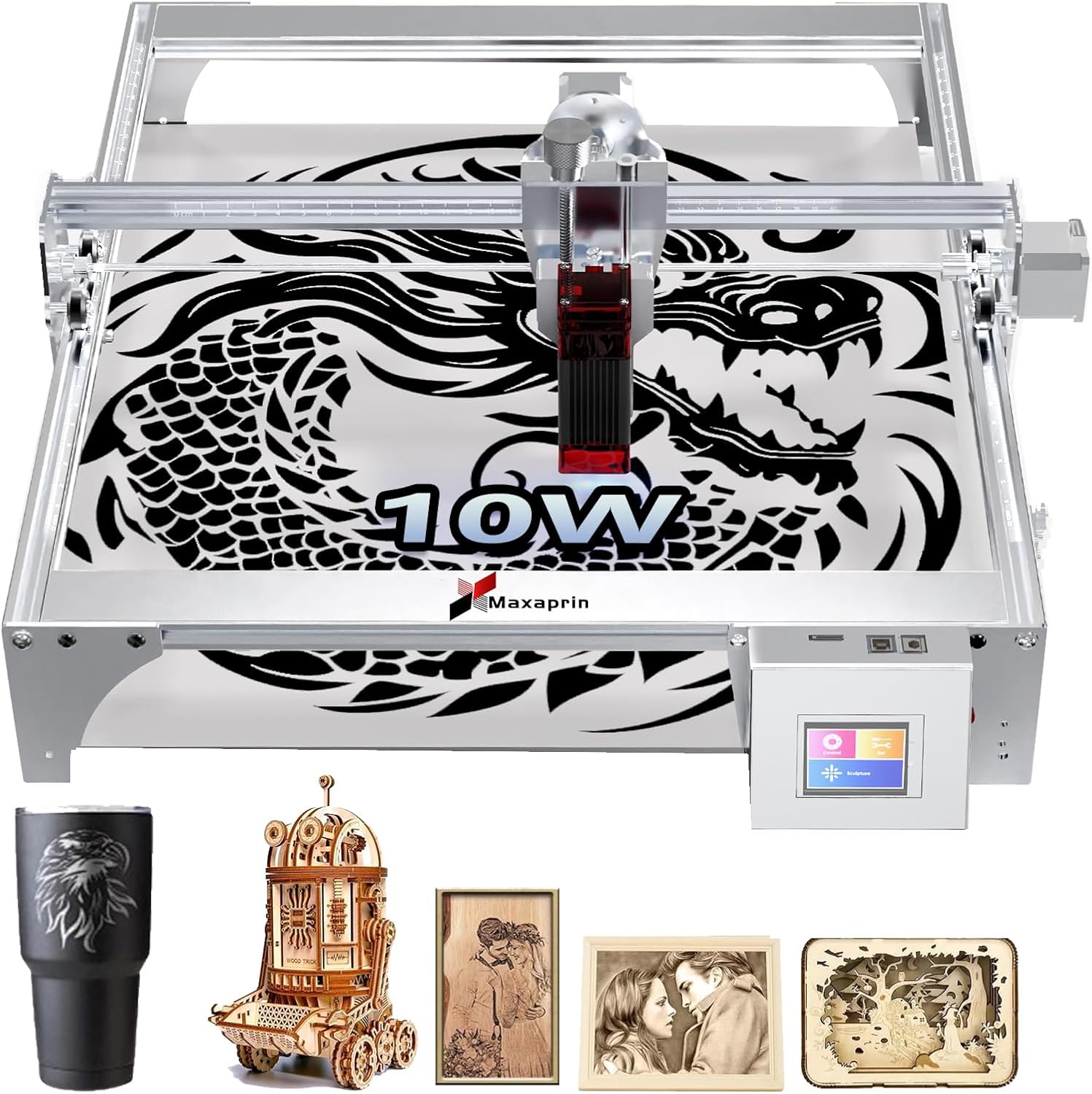 Maxaprin 10W Laser Cutter: Precision Engraving Power