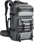 Travel Backpack for Men 50L Carry On in Gray - Convertible Weekender
