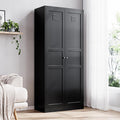 Yizosh Metal Storage Cabinet with 2 Doors and 5 Shelves