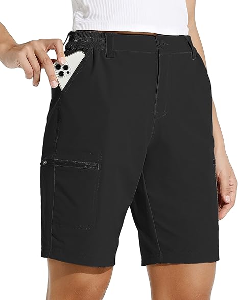Willit Women's 10in Hiking Cargo Shorts for Summer Adventures